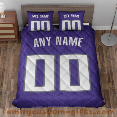Custom Quilt Sets Sacramento Jersey Personalized Basketball Premium Quilt Bedding for Men Women